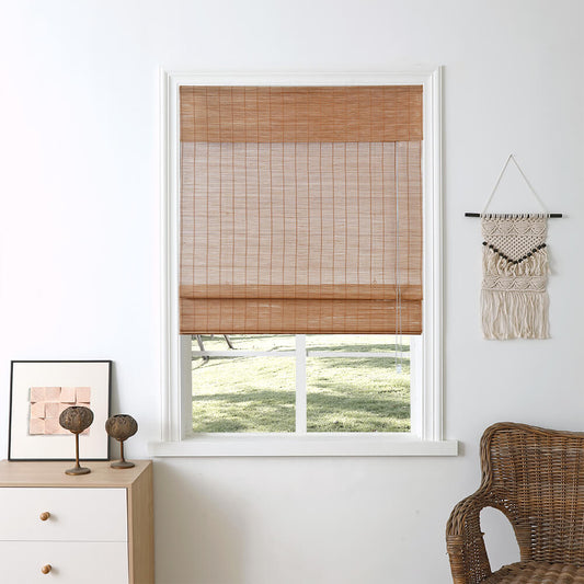 Natural EarthTone Bamboo Woven Shades - VeilVeil