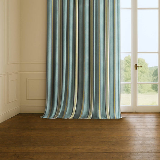 100%リネンプリントカーテン&ドレーププリーツ