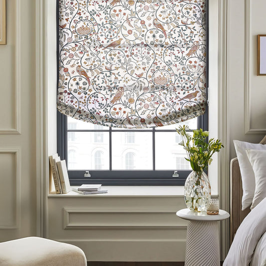 100% Cotton Printed Relaxed Roman Shades