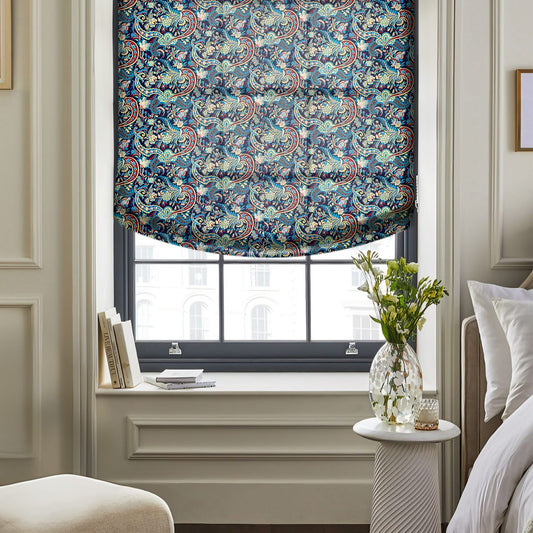 100% Cotton Printed Relaxed Roman Shades