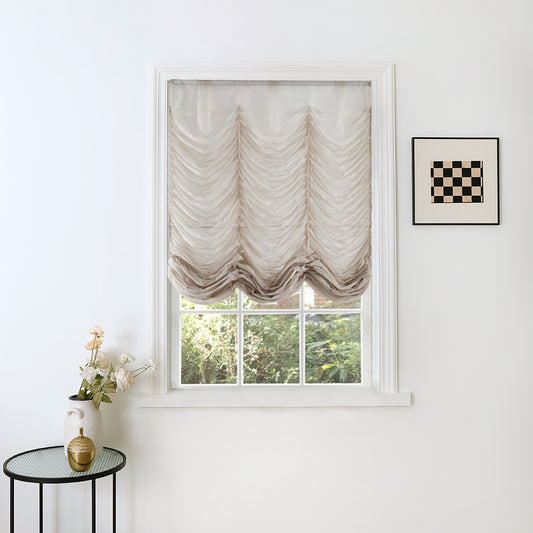 Ava Linen Sheer Austrian Roman Shades - VeilVeil