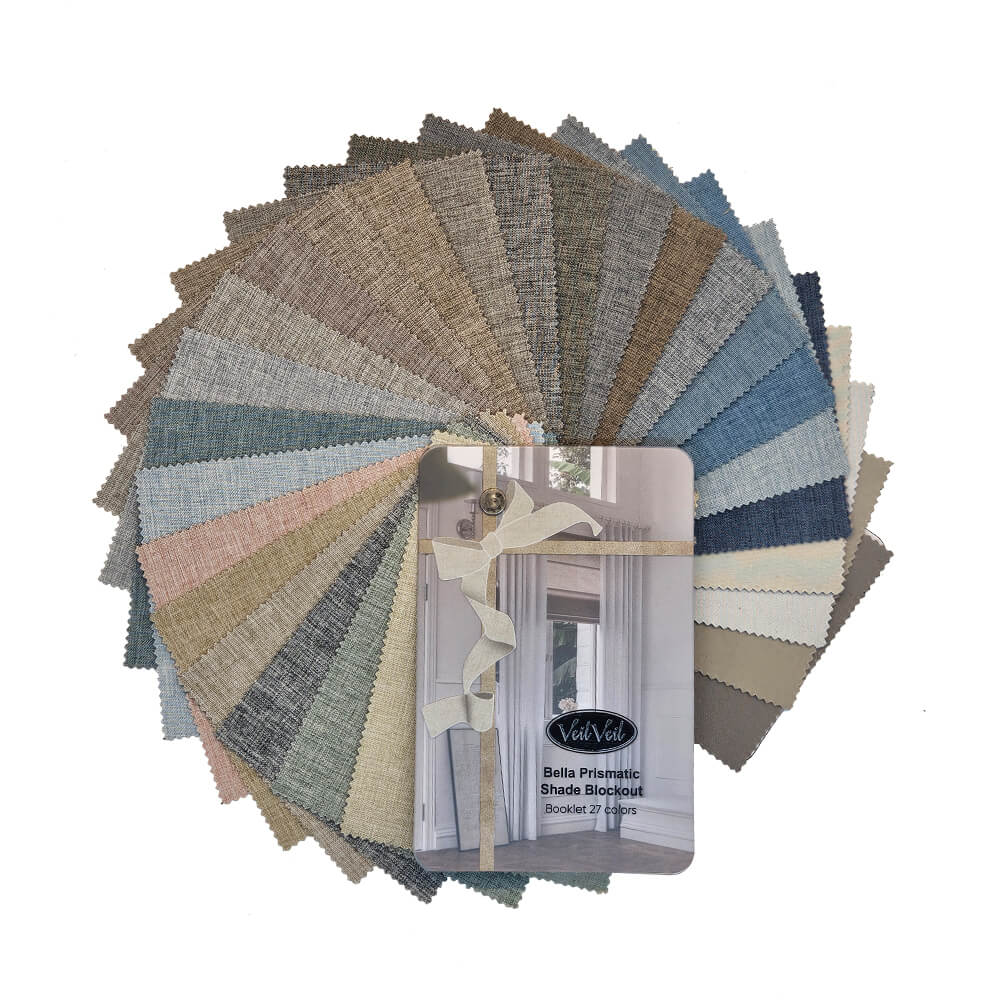 Bella Prismatic Shade Blockout Booklet 27 colors - VeilVeil
