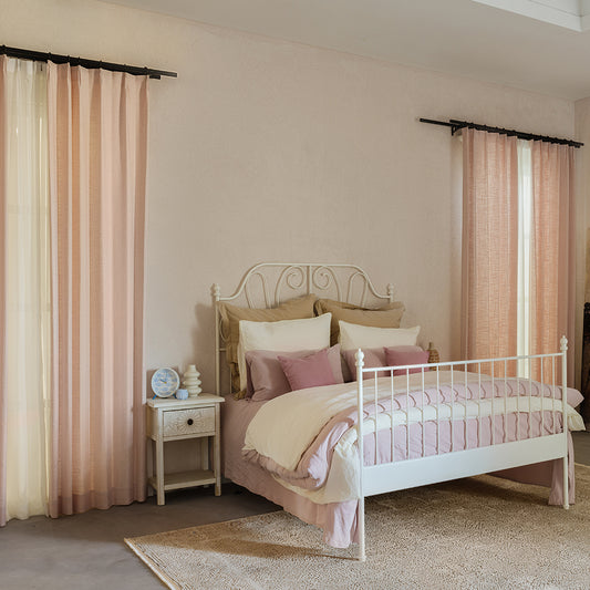 Chloe Cotton Chenille Touch Curtains & Drapes Soft Top - VeilVeil