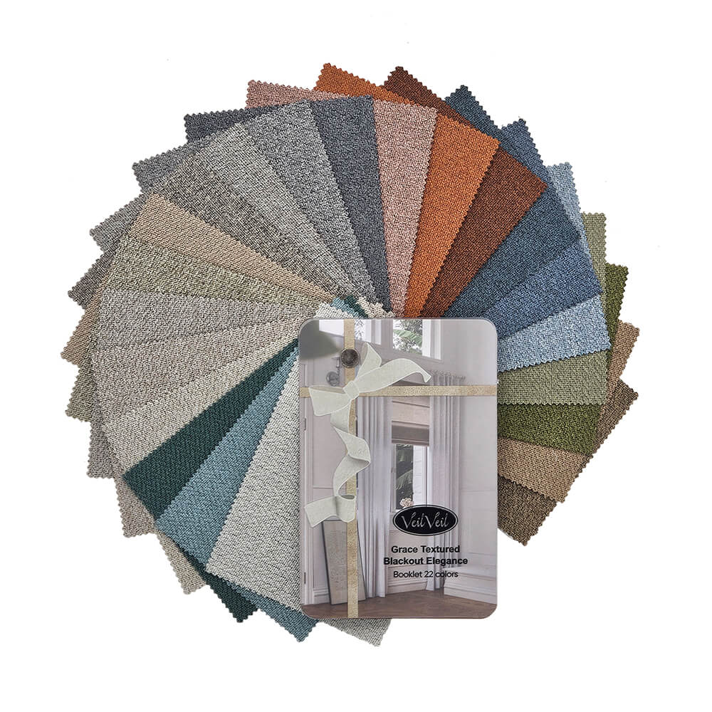 Grace Textured Blackout Elegance Booklet 22 colors - VeilVeil