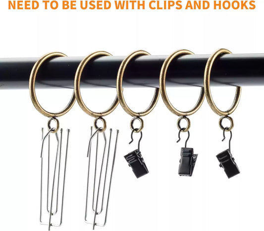 Curtain closed hanging ring Ancient bronze metal curtain ring Roman rod circle hanging ring - VeilVeil