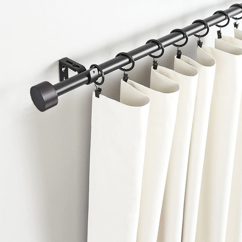 Mute curtain rod single rod thickened Roman rod Nordic curtain rod curtain track - VeilVeil