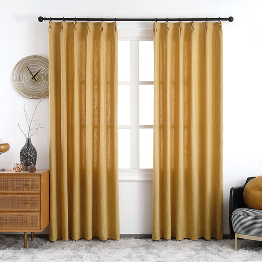 Olivia 100% Linen Curtains & Drapes Pleated - VeilVeil