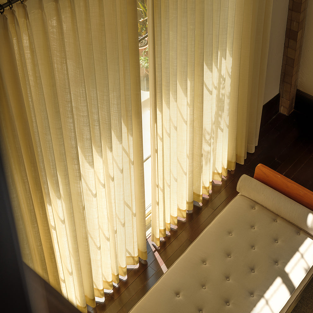 Olivia 100% Linen Curtains & Drapes Soft Top - VeilVeil