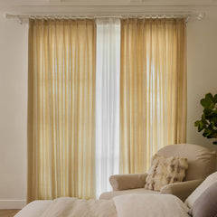Lena Linen Blend Curtains & Drapes Soft Top - VeilVeil
