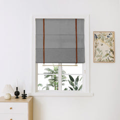Maya Linen Plain Fold Roman Shades - VeilVeil