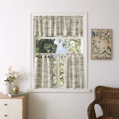 Luna Linen Sheer Cafe Curtains & Drapes Pleated
