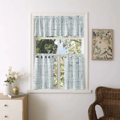 Luna Linen Sheer Cafe Curtains & Drapes Pleated