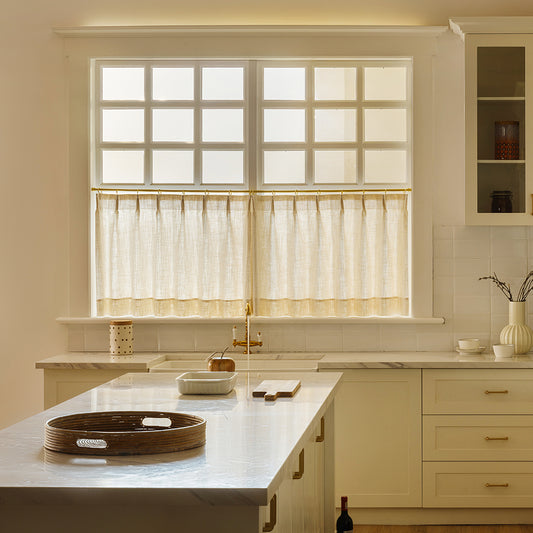 Lena Cafe Curtains & Drapes Pleated - VeilVeil