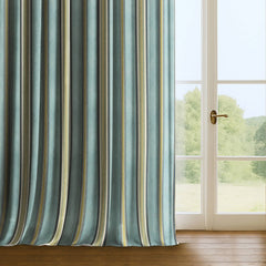 100% Linen Printed Curtains & Drapes Pleated
