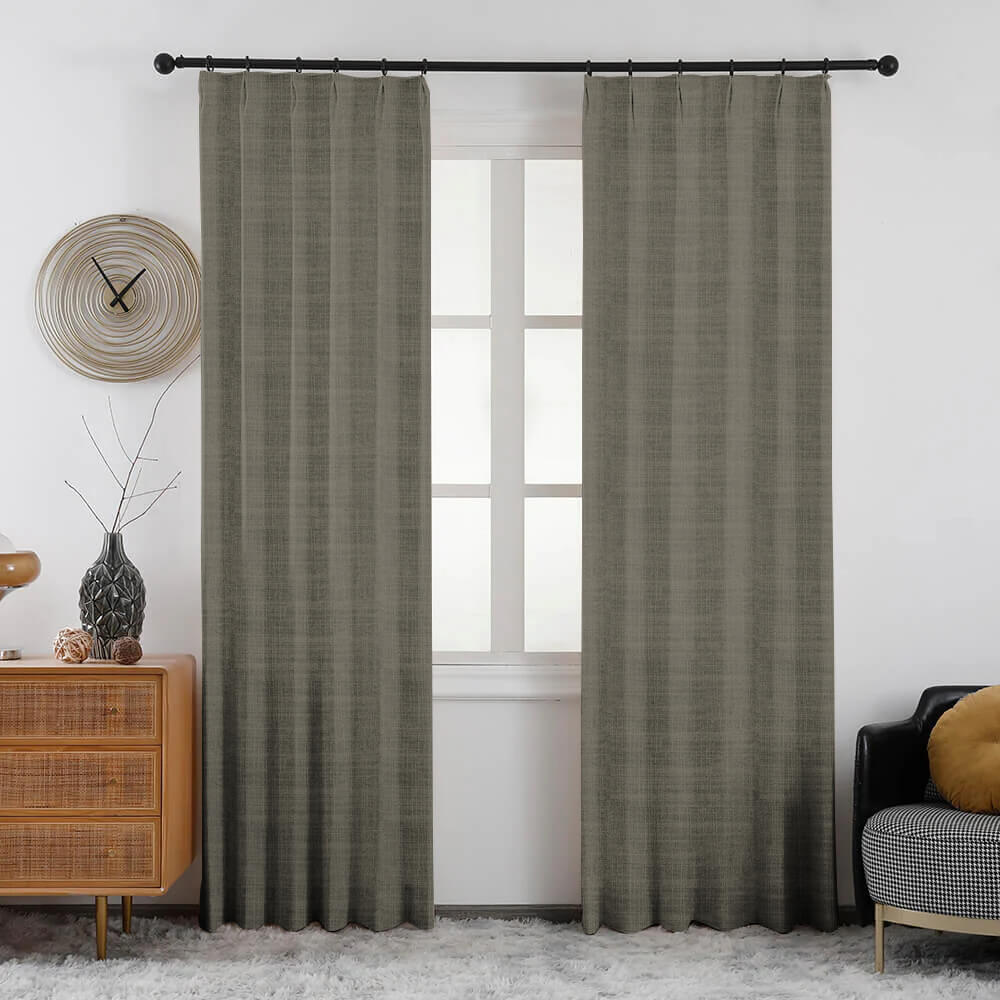 Lena Linen Blend Curtains & Drapes Soft Top - VeilVeil