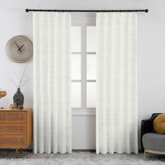 Lena Linen Blend Curtains & Drapes Soft Top - VeilVeil