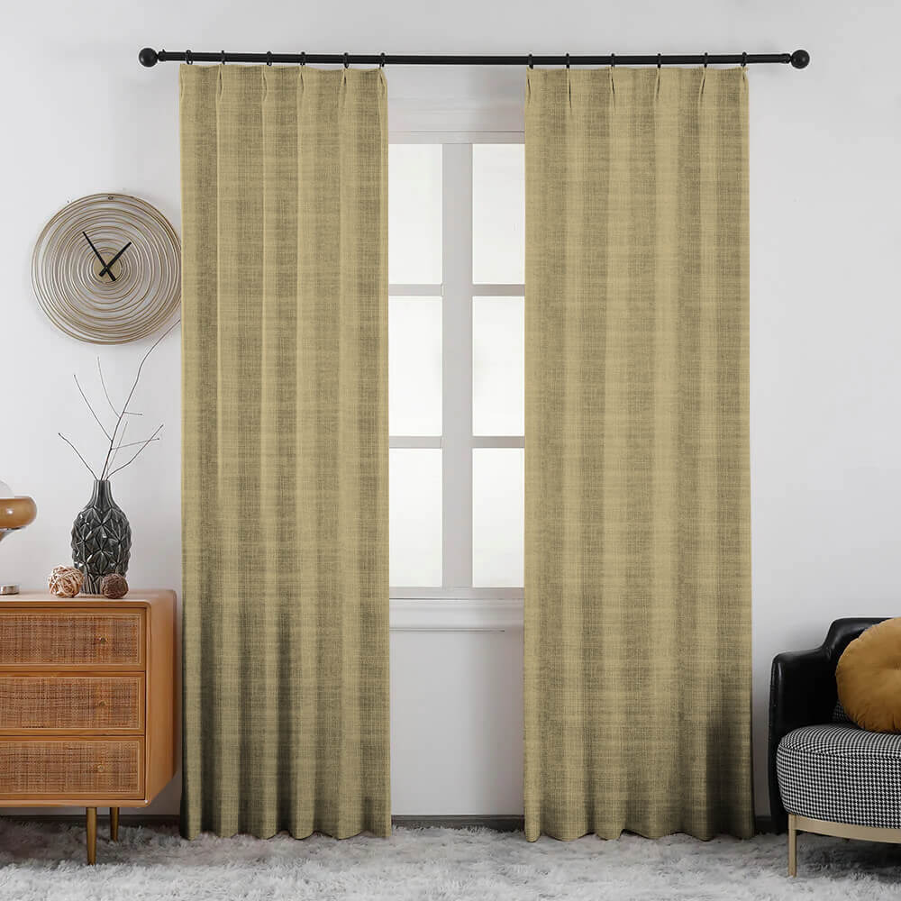 Lena Linen Blend Curtains & Drapes Soft Top - VeilVeil