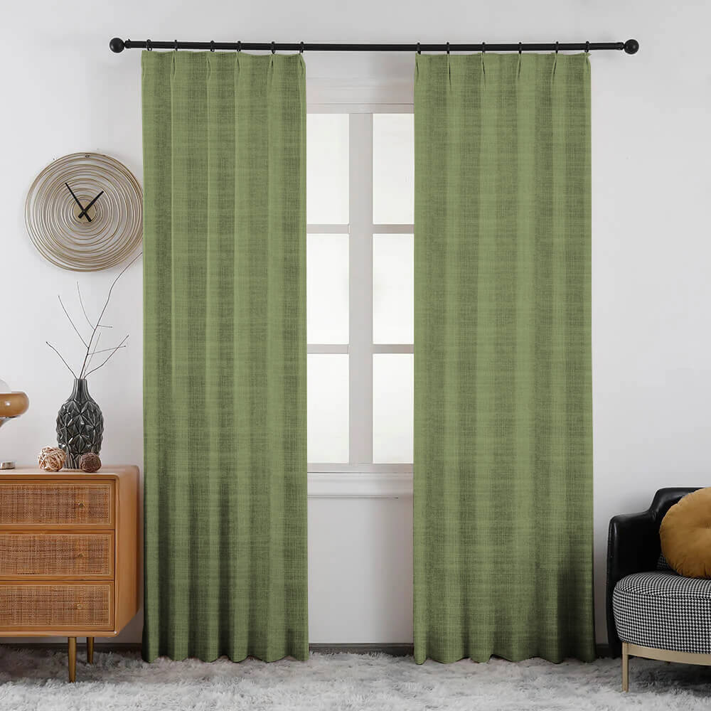 Lena Linen Blend Curtains & Drapes Soft Top - VeilVeil