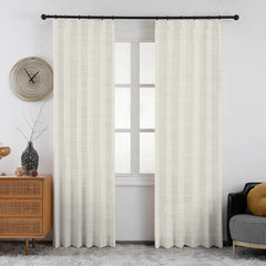 Lena Linen Blend Curtains & Drapes Soft Top - VeilVeil