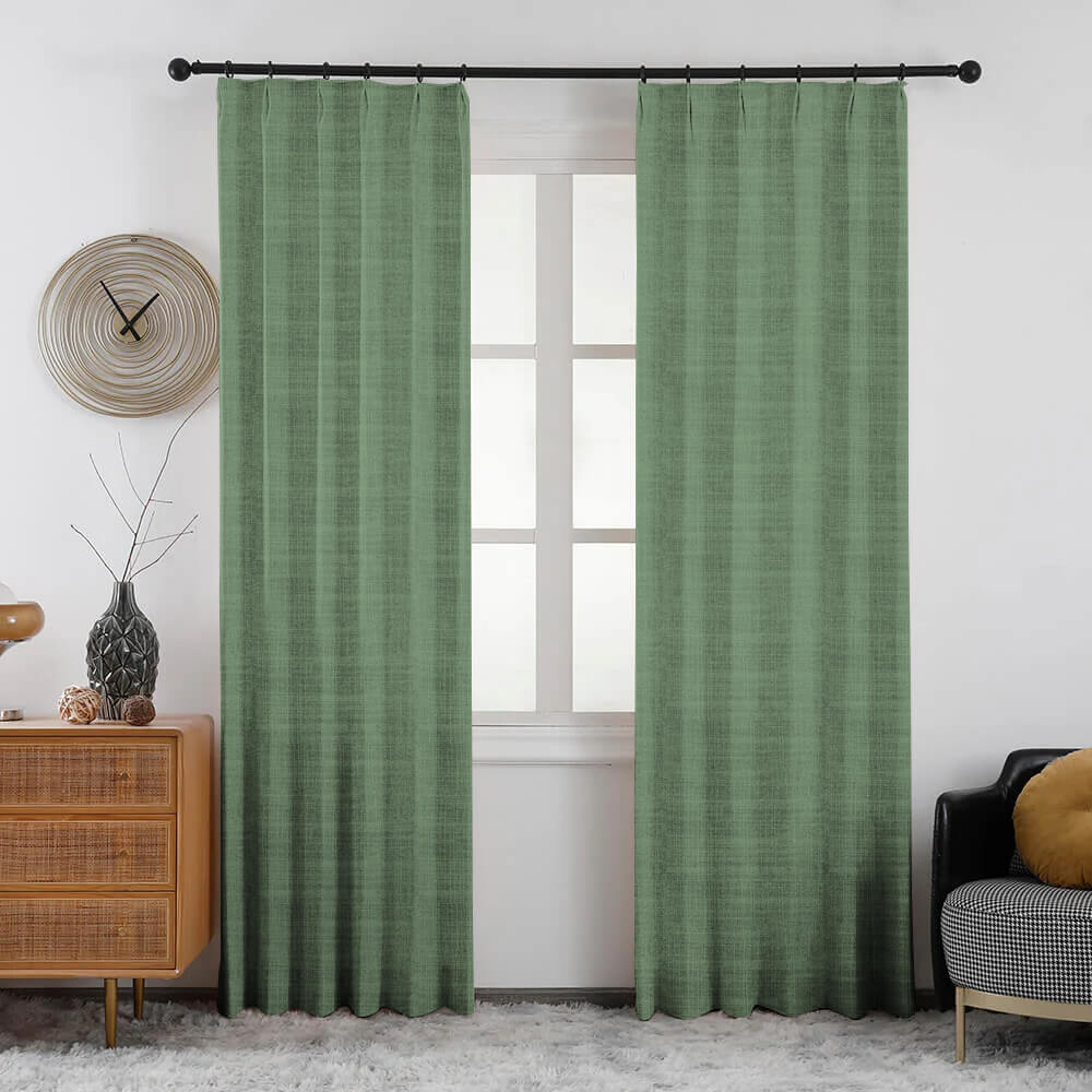Lena Linen Blend Curtains & Drapes Soft Top - VeilVeil