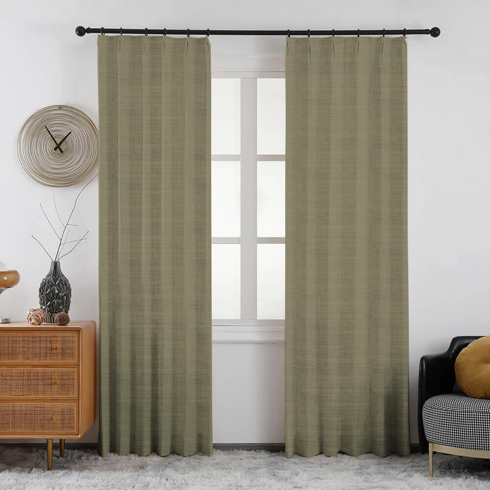 Lena Linen Blend Curtains & Drapes Soft Top - VeilVeil