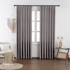 Chloe Cotton Chenille Touch Curtains & Drapes Pleated - VeilVeil