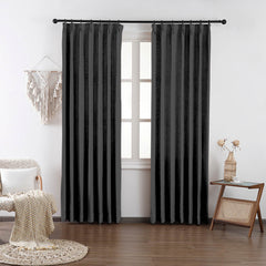 Chloe Cotton Chenille Touch Curtains & Drapes Pleated - VeilVeil