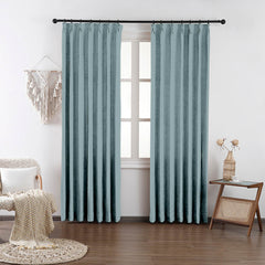 Chloe Cotton Chenille Touch Curtains & Drapes Pleated - VeilVeil