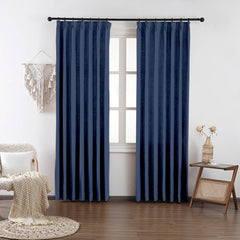 Chloe Cotton Chenille Touch Curtains & Drapes Pleated - VeilVeil