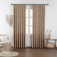 Chloe Cotton Chenille Touch Curtains & Drapes Pleated - VeilVeil