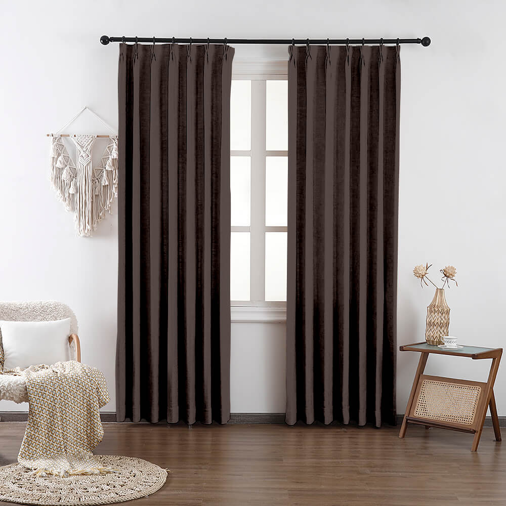 Chloe Cotton Chenille Touch Curtains & Drapes Pleated - VeilVeil