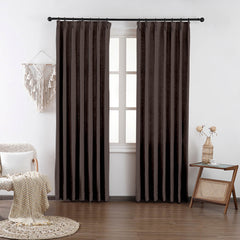Chloe Cotton Chenille Touch Curtains & Drapes Pleated - VeilVeil
