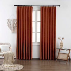 Chloe Cotton Chenille Touch Curtains & Drapes Pleated - VeilVeil