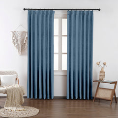 Chloe Cotton Chenille Touch Curtains & Drapes Pleated - VeilVeil