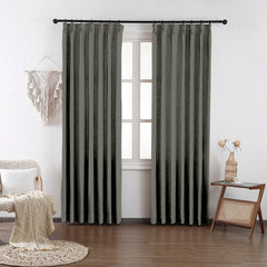 Chloe Cotton Chenille Touch Curtains & Drapes Pleated - VeilVeil