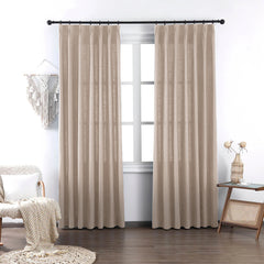 Brooke Cotton-Poly Elegance Curtains & Drapes Soft Top - VeilVeil