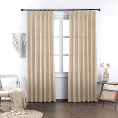 Brooke Cotton-Poly Elegance Curtains & Drapes Soft Top - VeilVeil