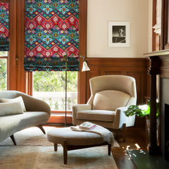 100% Cotton Printed Plain Fold Roman Shades