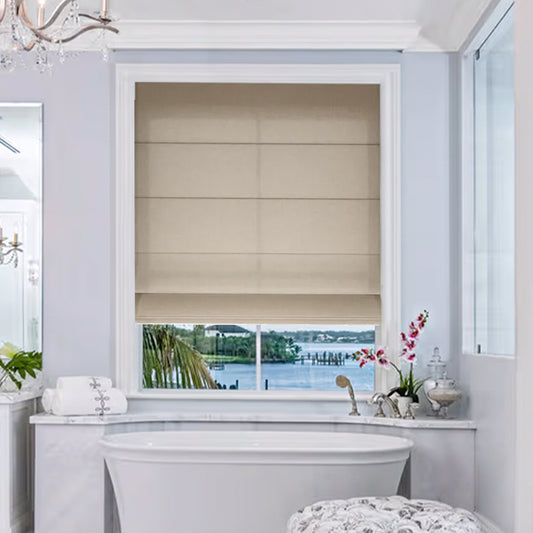 Sheer Linen Roman Shades