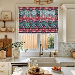 100% Cotton Printed Plain Fold Roman Shades