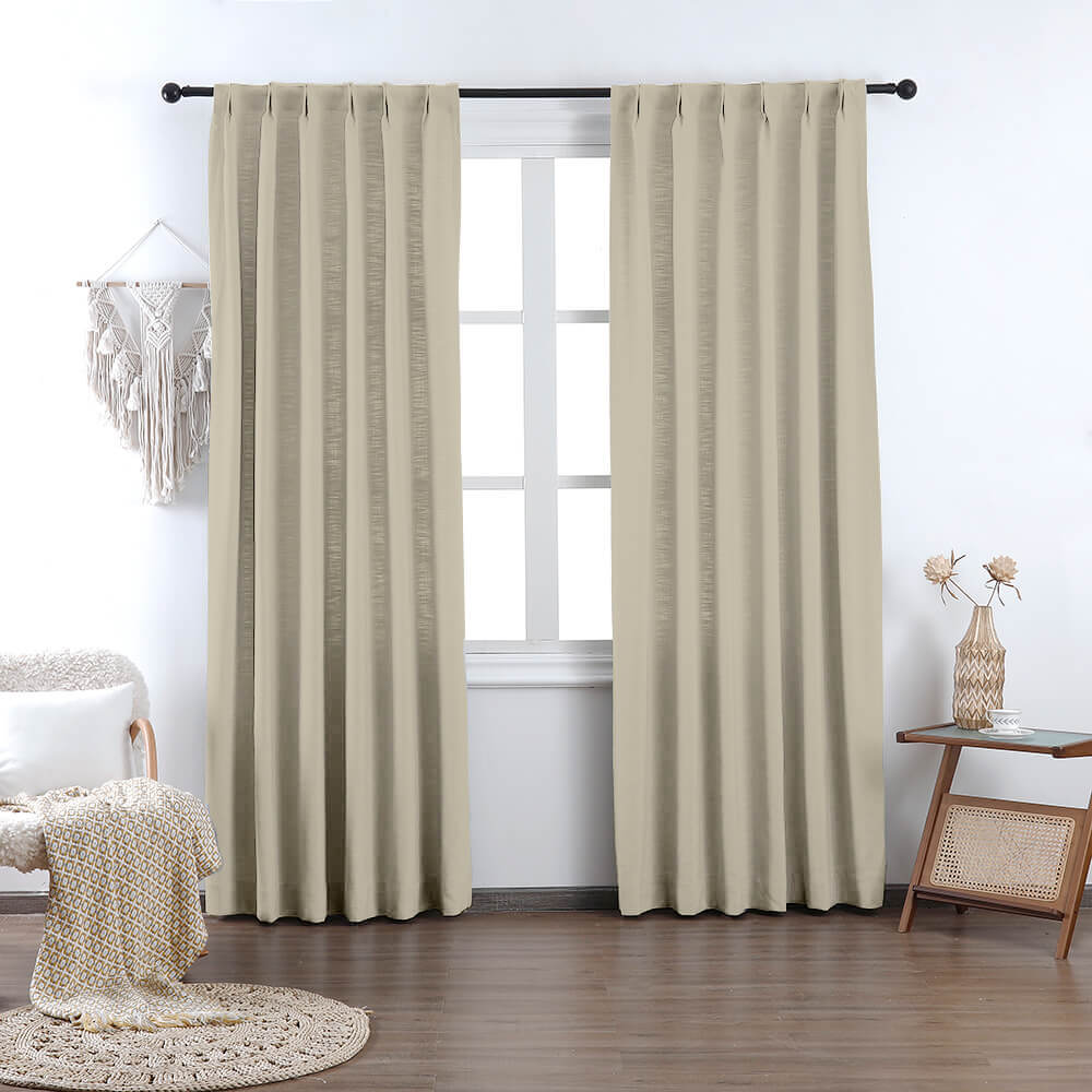 Madison Cotton-Poly Blend Curtains & Drapes Pleated - VeilVeil