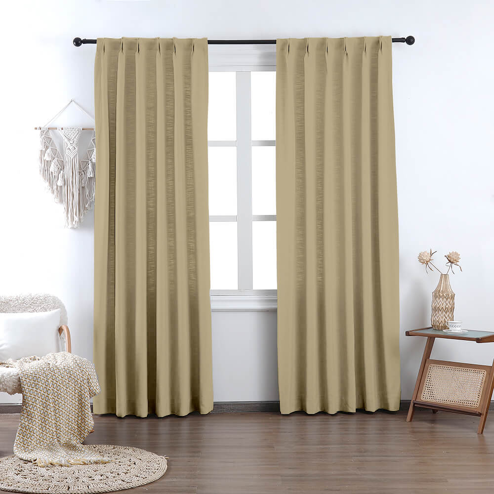 Madison Cotton-Poly Blend Curtains & Drapes Pleated - VeilVeil