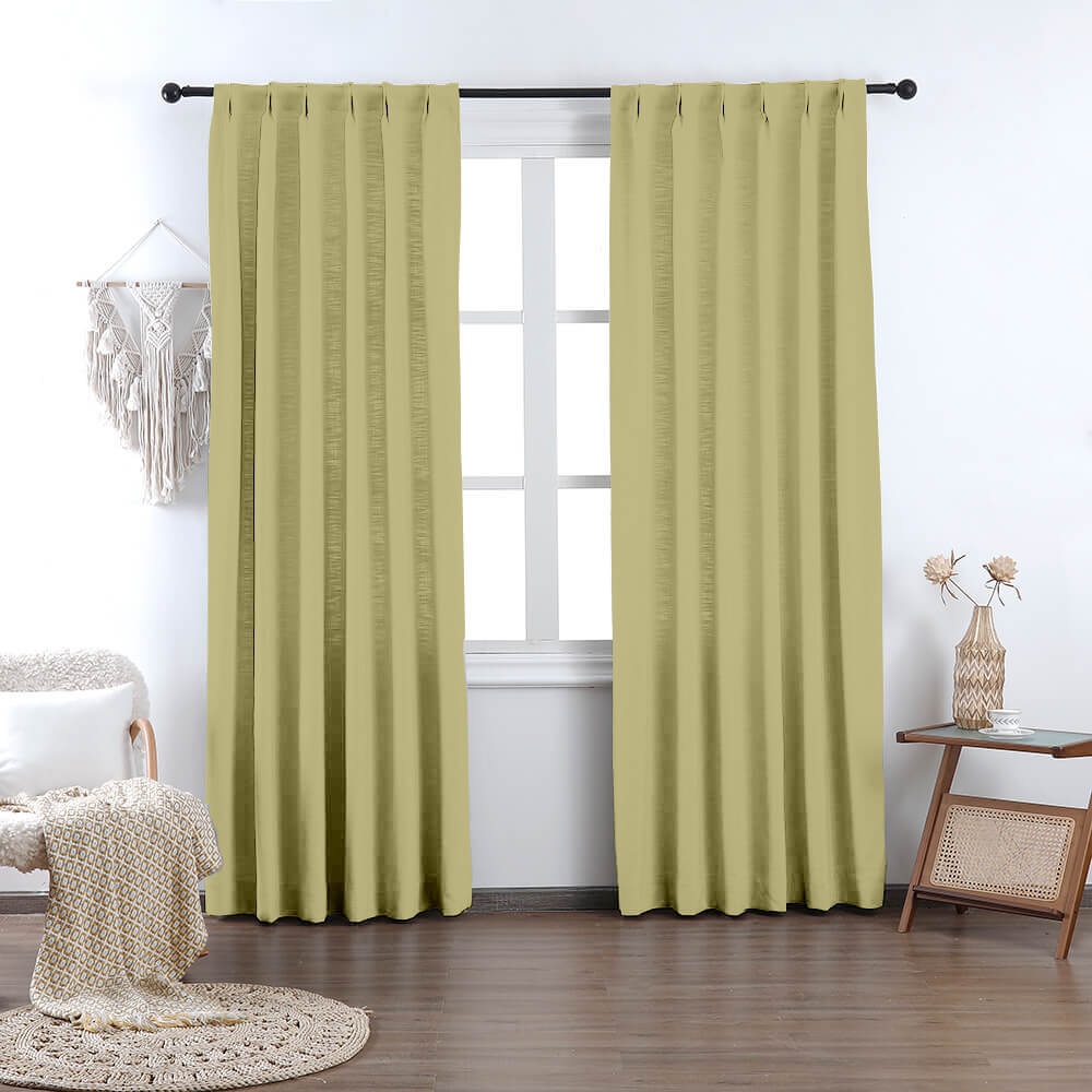 Madison Cotton-Poly Blend Curtains & Drapes Pleated - VeilVeil