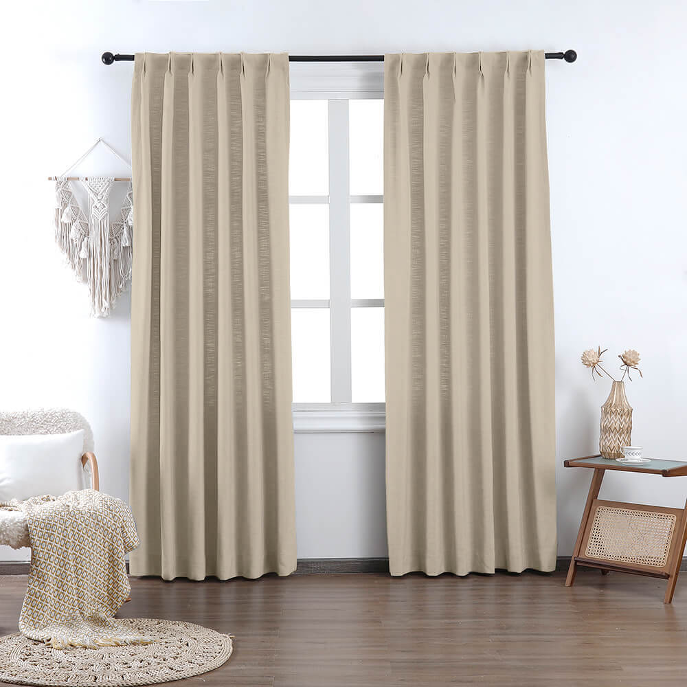 Madison Cotton-Poly Blend Curtains & Drapes Pleated - VeilVeil