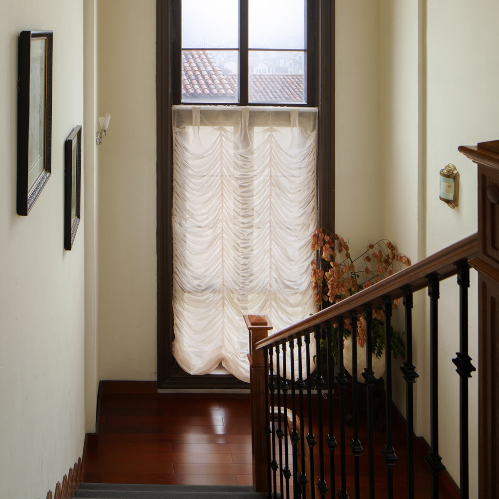 Ava Linen Sheer Austrian Roman Shades - VeilVeil
