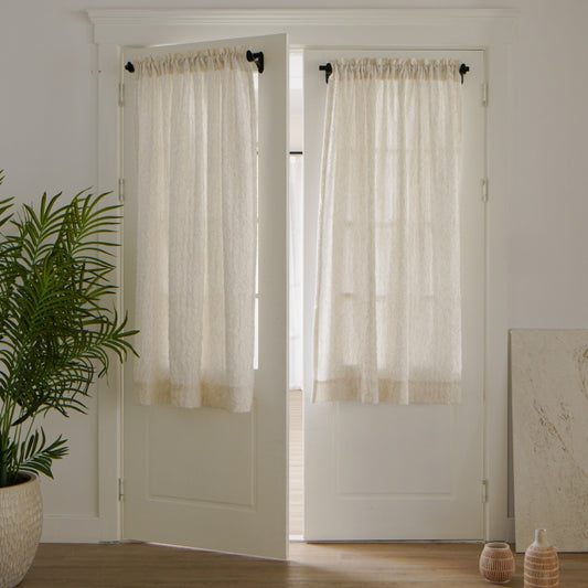 Luna Linen Sheer Serenity Curtains & Drapes Soft Top - VeilVeil