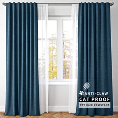 Lena Linen Blend Curtains & Drapes Pleated