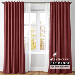 Lena Linen Blend Curtains & Drapes Pleated
