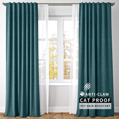 Lena Linen Blend Curtains & Drapes Pleated