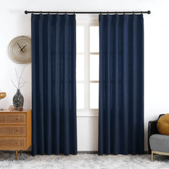 Olivia 100% Linen Curtains & Drapes Pleated - VeilVeil